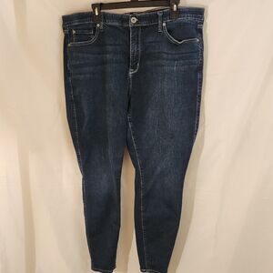 TORRID SKY HIGH SKINNY DARK WASH STRETCH STRETCH COTTON DENIM JEANS WOMENS 20T.